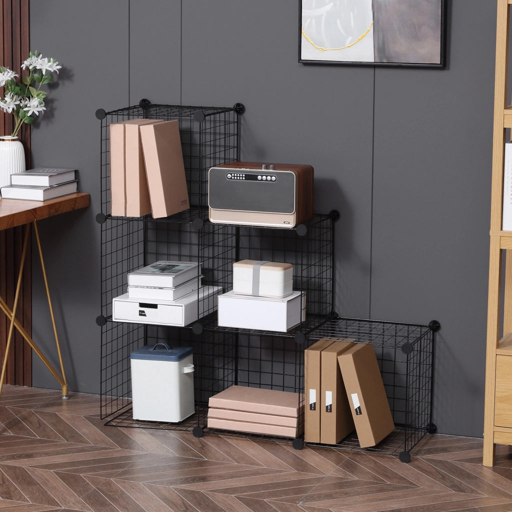 Armadio a cubi metallo regolabile ¨C Minimal ¨C 109x37x109 cm nero