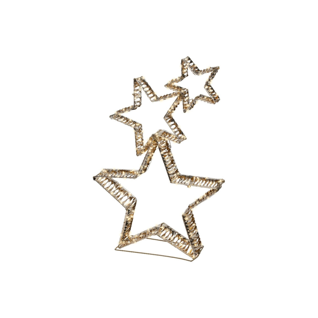 Stelle Oro c/led bianco caldo 10x51x80cm OUT