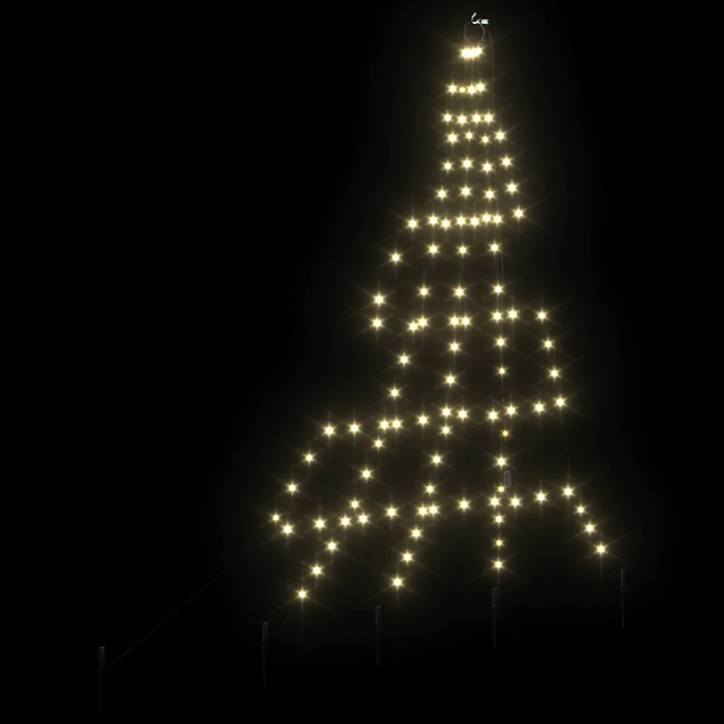 Albero di Natale LED con picchetti per il terreno-Luci decorative natalizie Bianco caldo 565972