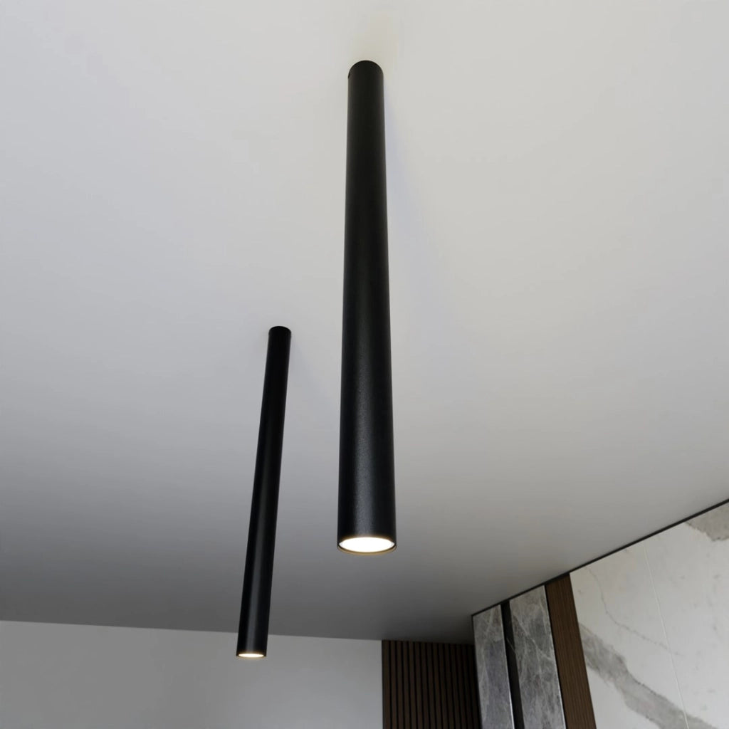 Faretto soffitto nero tondo 80cm GU10 8W Emibig TECNO