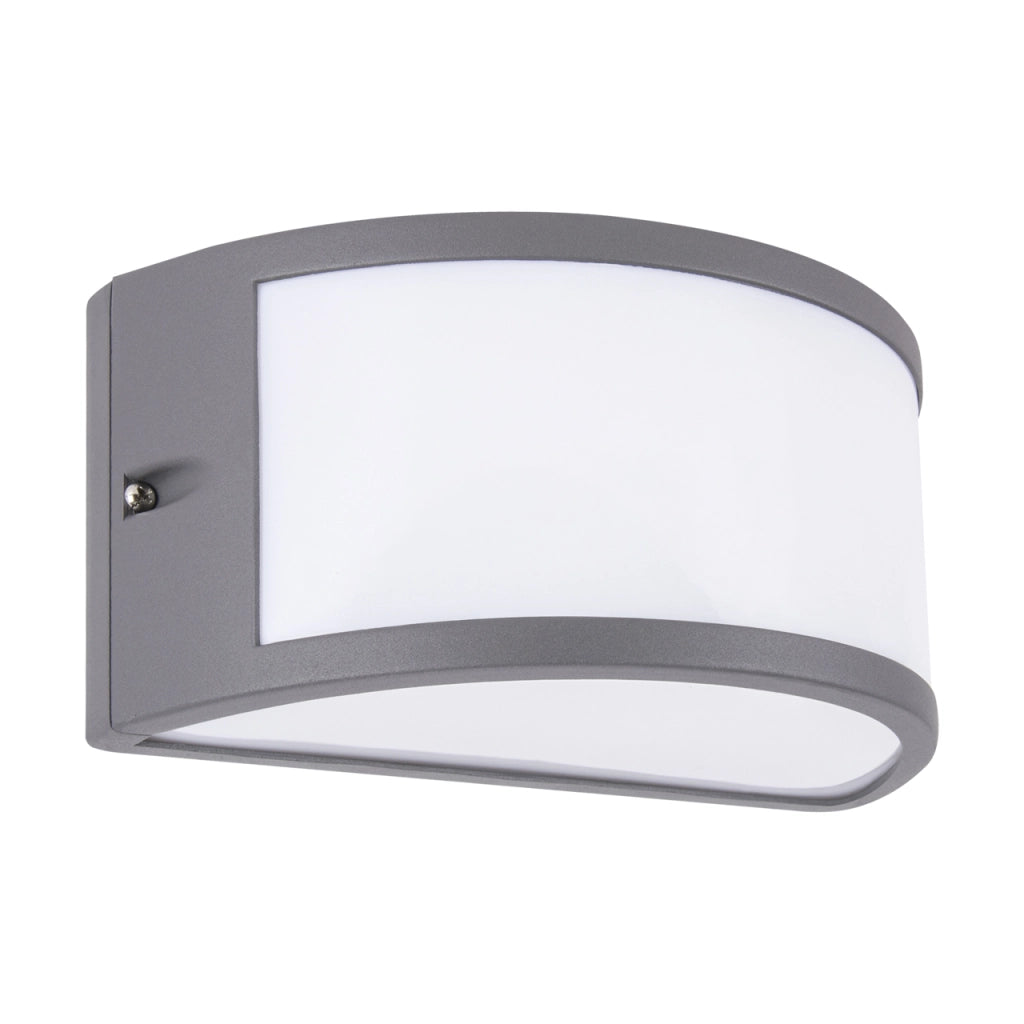 Applique esterno GRETA Struhm grigio semicircolare E27 IP54