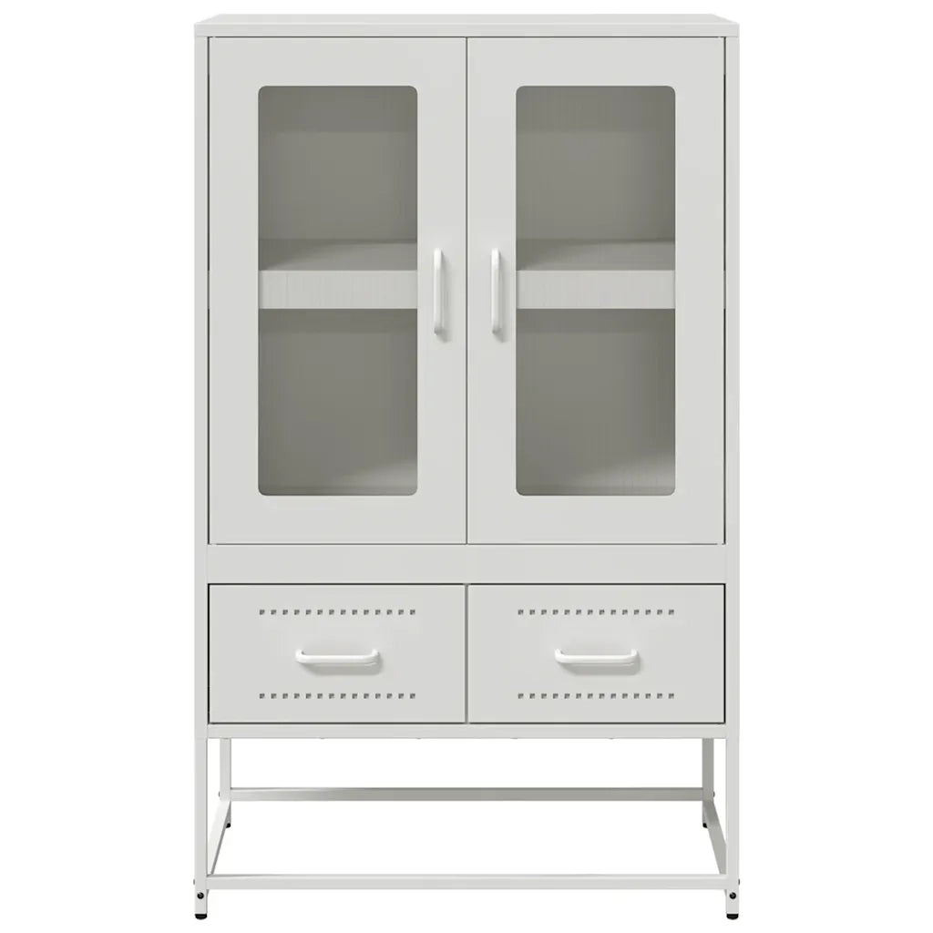 Credenza-Buffet-Armadio da cucina Bianca 68x39x111,5 cm Acciaio