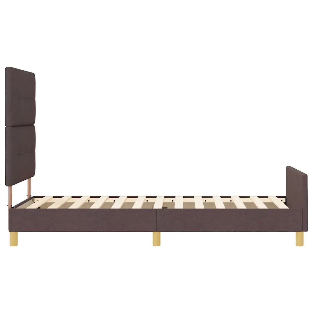 Struttura del letto Marrone scuro 80 x 200 cm Tessuto 3344686