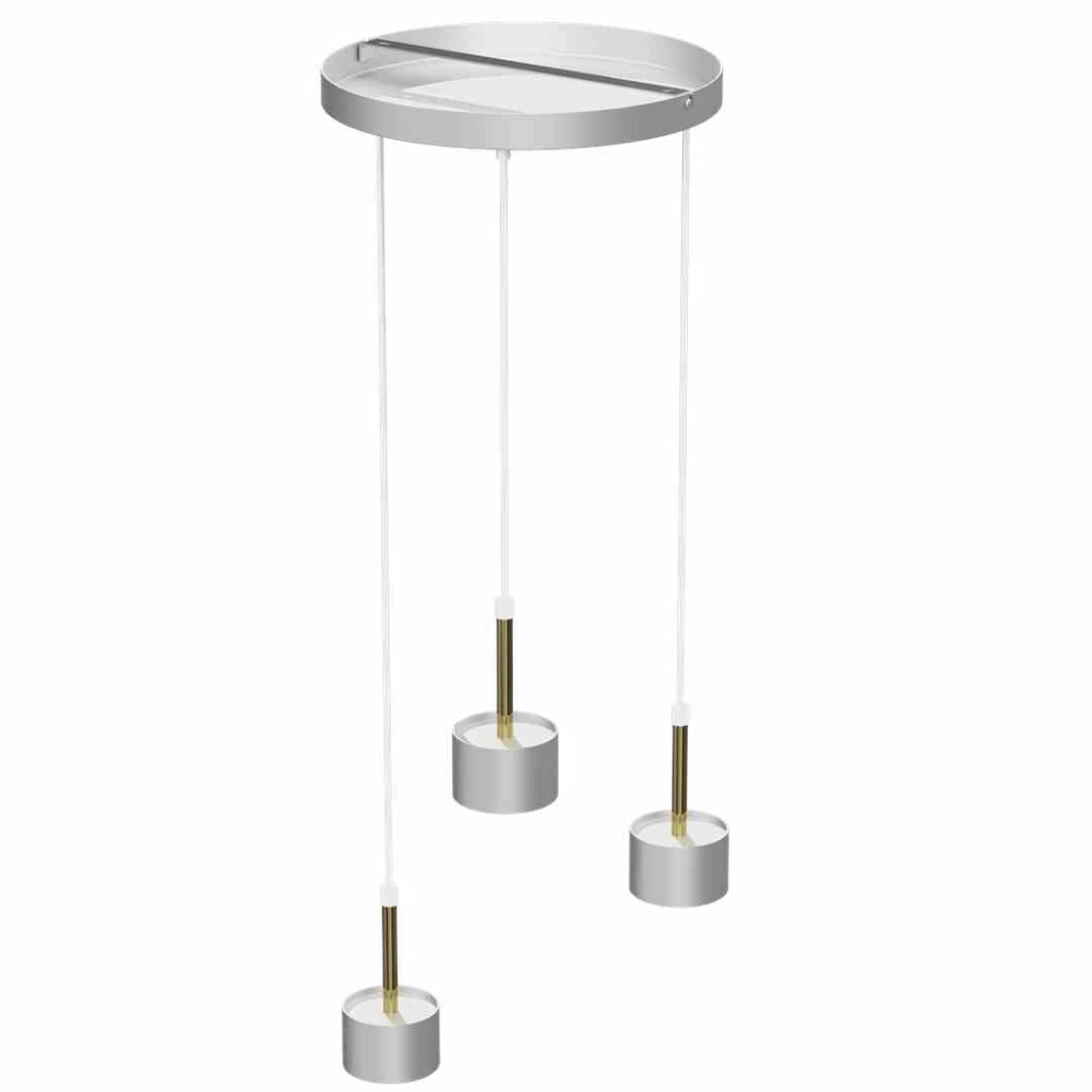 Lampada a sospensione Milagro Arena bianco ottone 3 luci