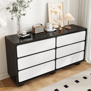Sideboard moderno con 6 cassetti - Zephmum- 140¡Á38¡Á74,5cm- Design elegante e funzionale