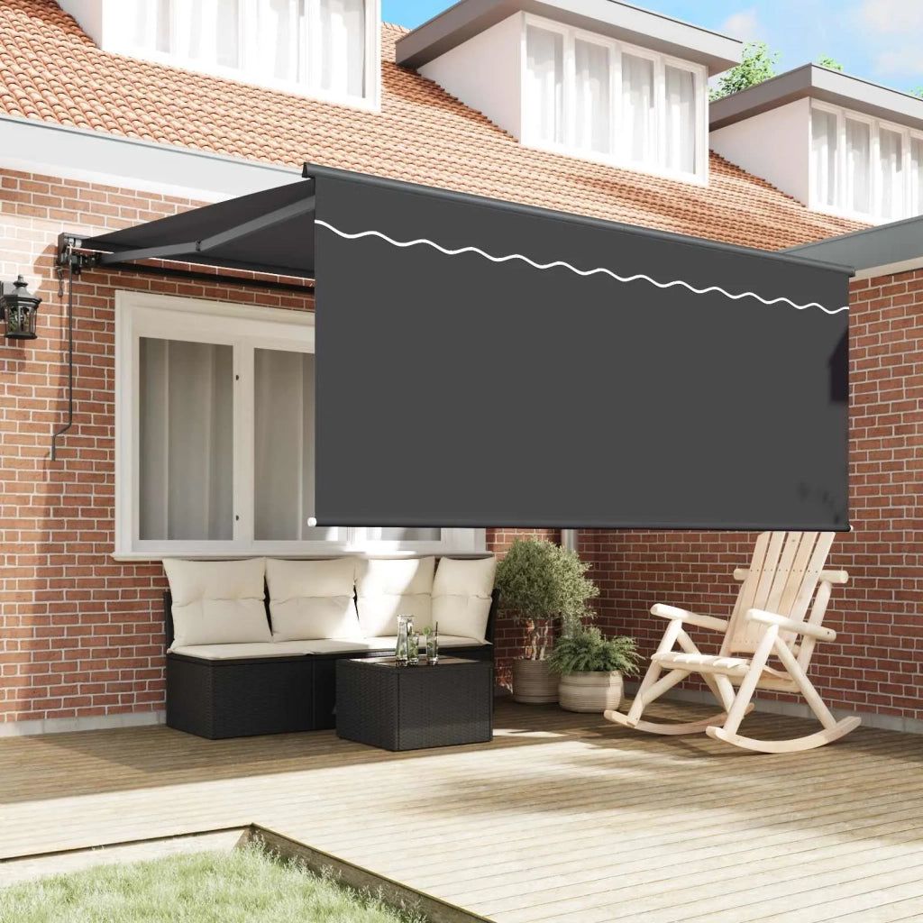 Tenda Retrattile Antracite 350 x 250 cm Poliestere e Alluminio 3330224