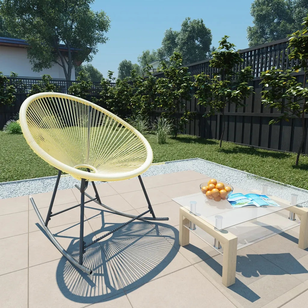 Sedia Acapulco per Giardino | Sedie da Esterno in Polyattan Beige