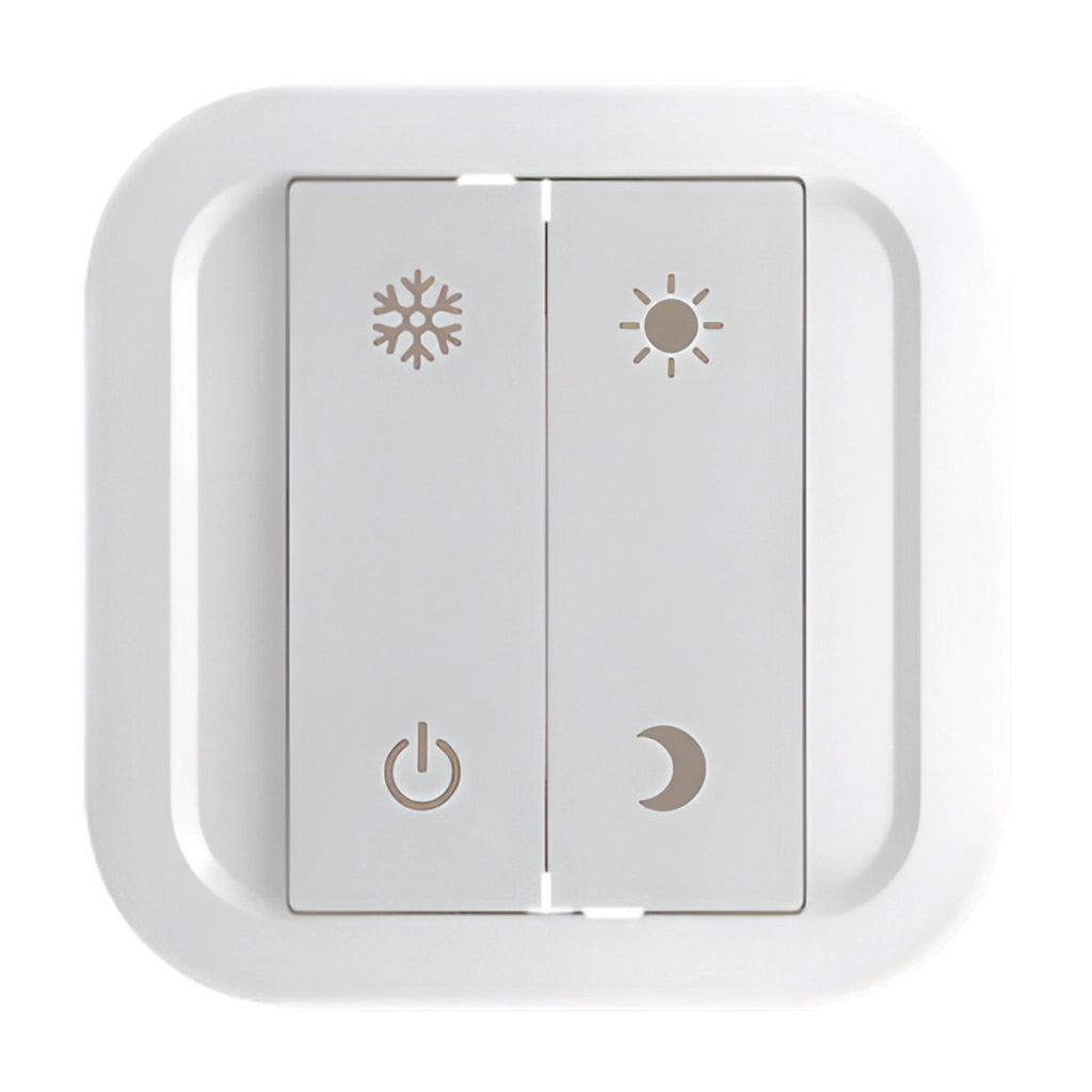 Interruttore a parete wireless a 2 pulsanti per sistema Zigbee Bianco NODON