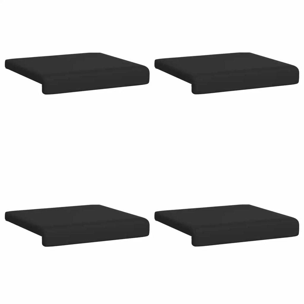 Cuscino per panchina 4 pcs Velvet testurizzato Nero 42043161