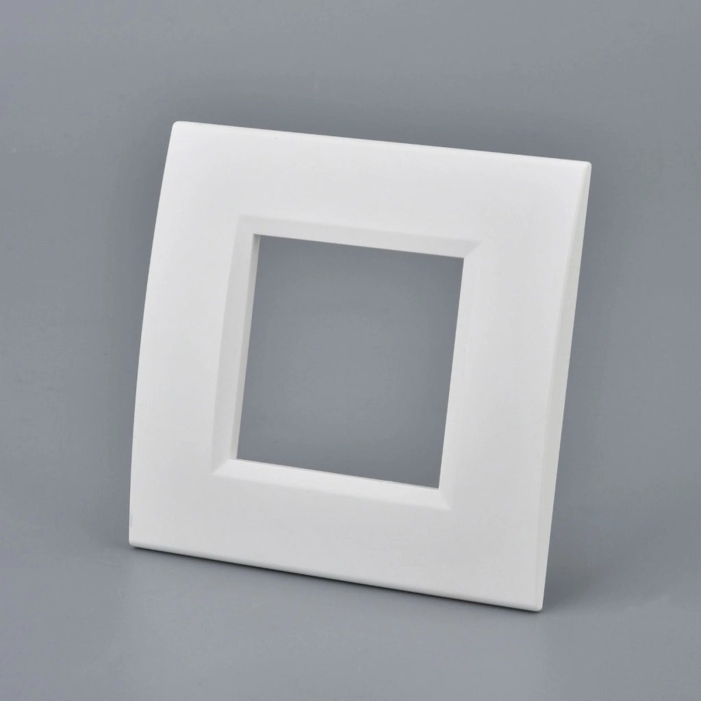 Placca Plastica Quadrata MBL 2M Bianco Compatibile Bticino Living