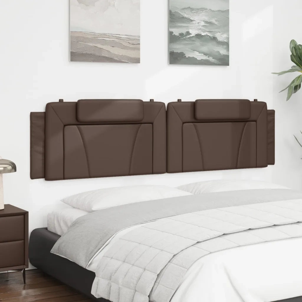 Cuscino Testiera Viana Marrone 200 cm in Similpelle 374816