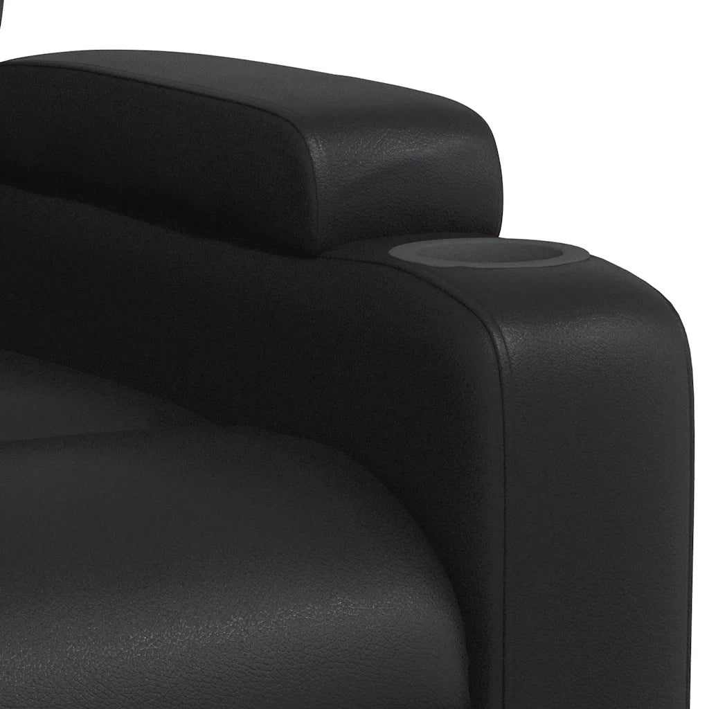 Poltrona Massaggiante | Sedia Relax Reclinabile Nera in Similpelle