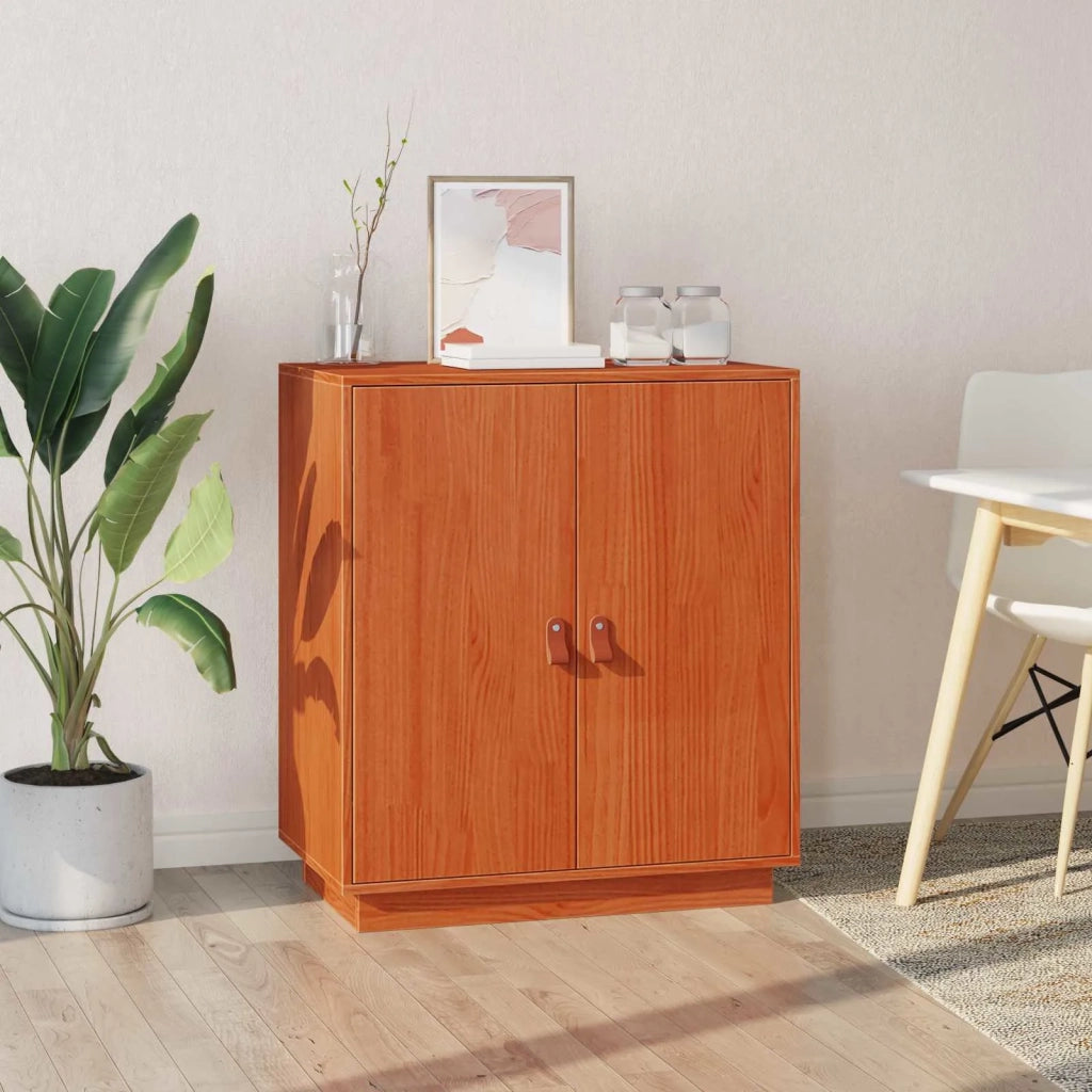 Credenza | Madia | Buffet da pranzo | Armadio da pranzo Marrone Cera 65,5 x 40 x 75 cm Legno di pino massiccio
