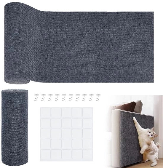 Protezione per mobili 300 x 40 cm - Autoadesivo - Incluso 25 pezzi di colla doppia faccia - 10 viti a gomito - Protezione per mobili - Facile da installare