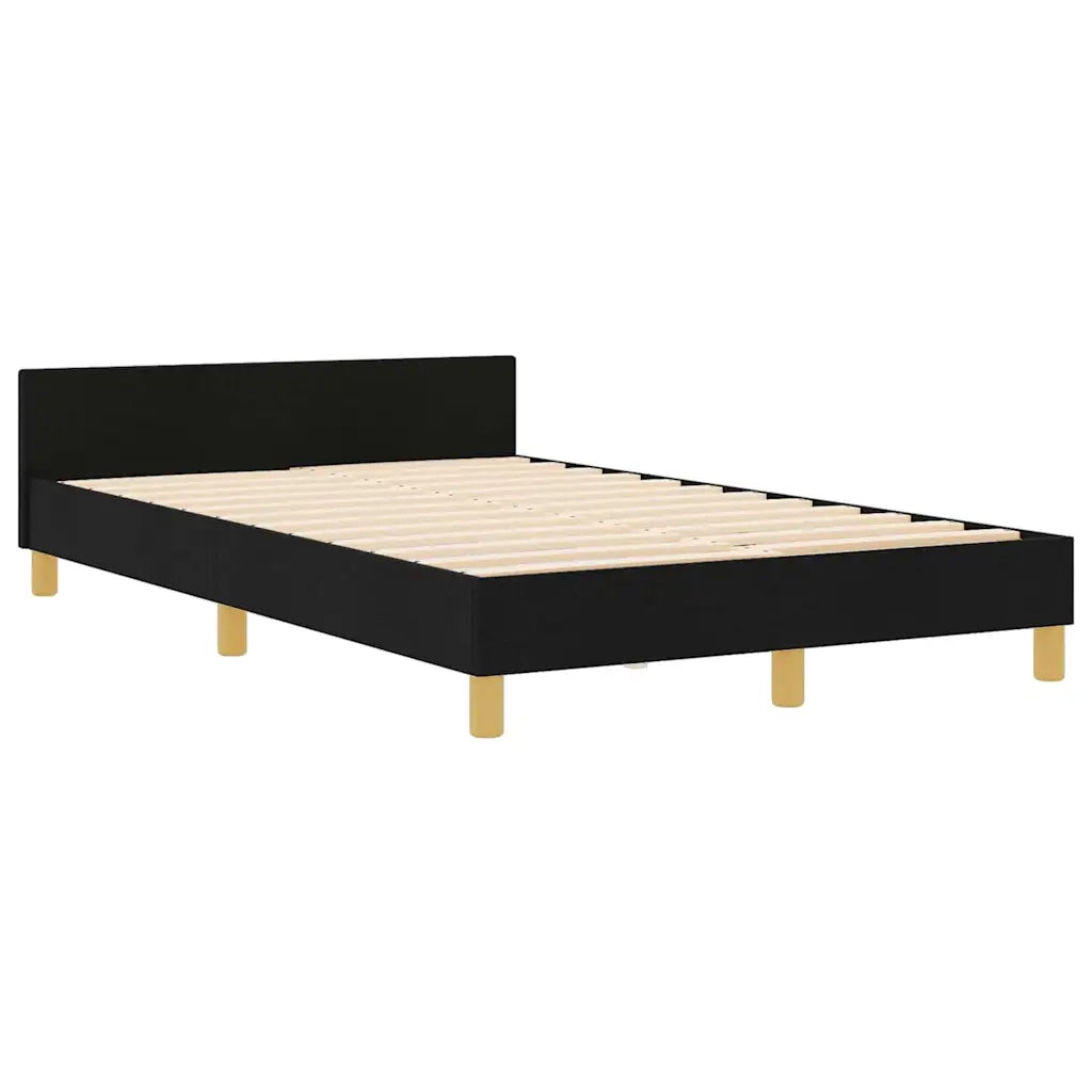 Struttura del letto con testiera Nero 120 x 190 cm Tessuto 3344790
