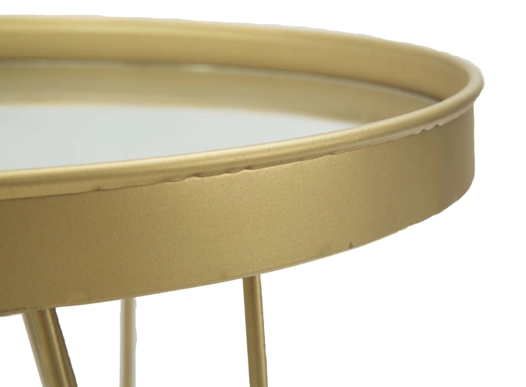 Svuota Tasche Glam Oro/Mirror Ø36,5x22 cm in Ferro e Specchio Oro