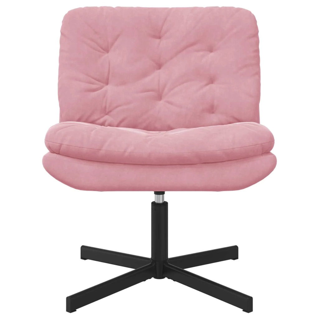 Poltrona Relax con Base Girevole Rosa 63 x 75 x 76 cm Velluto 42007363