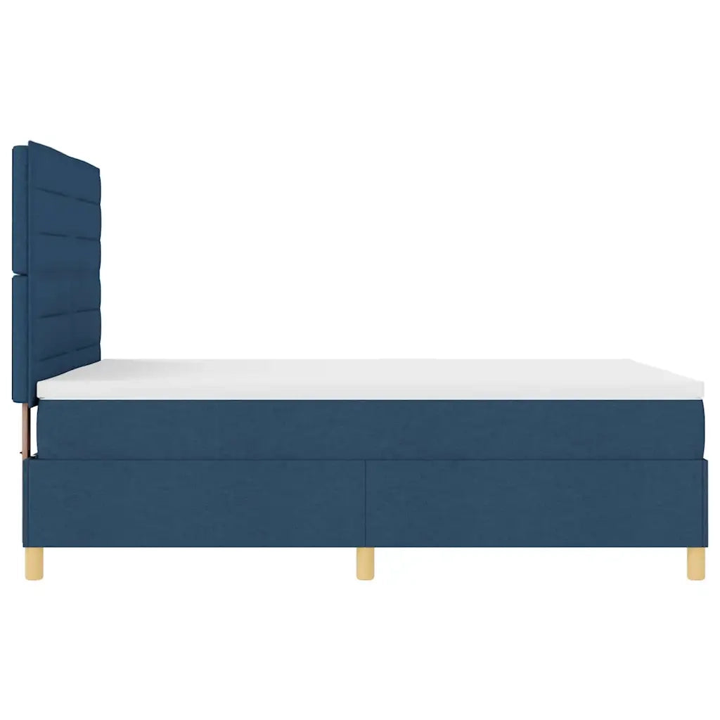 Letto a Sorgente LED con materasso Blu 140 x 190 cm Tessuto 3343025