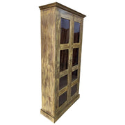 Vetrina artigianale in legno 100-110x40-45x170-180h cm