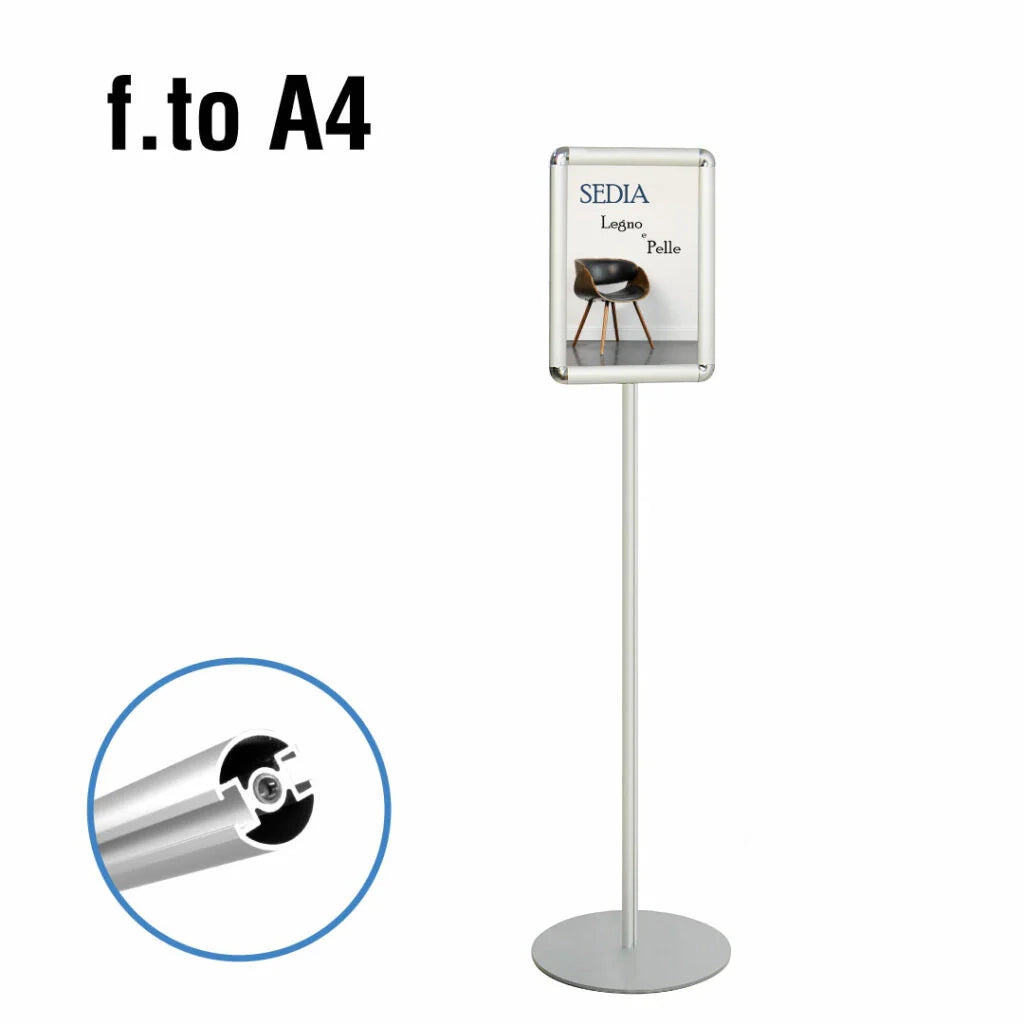 Porta Comunicazioni con Cornice A4 - Monofacciale Alluminio