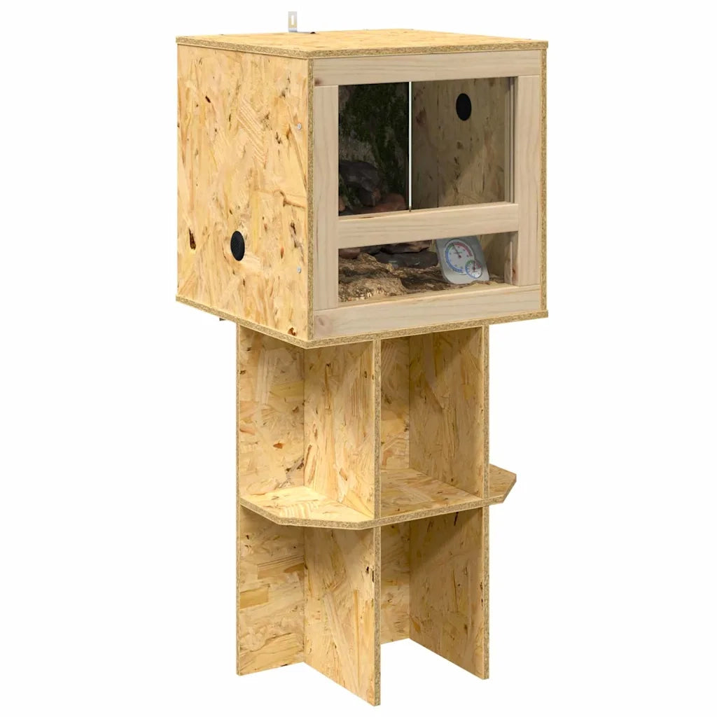 Base per Terrario con lo scaffale Marrone 40 x 40 x 50 cm OSB 876738