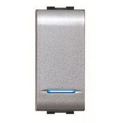 Deviatore Life Unipolare grigio illuminato