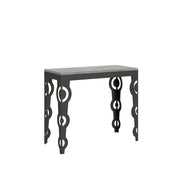 Consolle allungabile 90x40/196 cm Karayan Small Evolution Cemento telaio Antracite