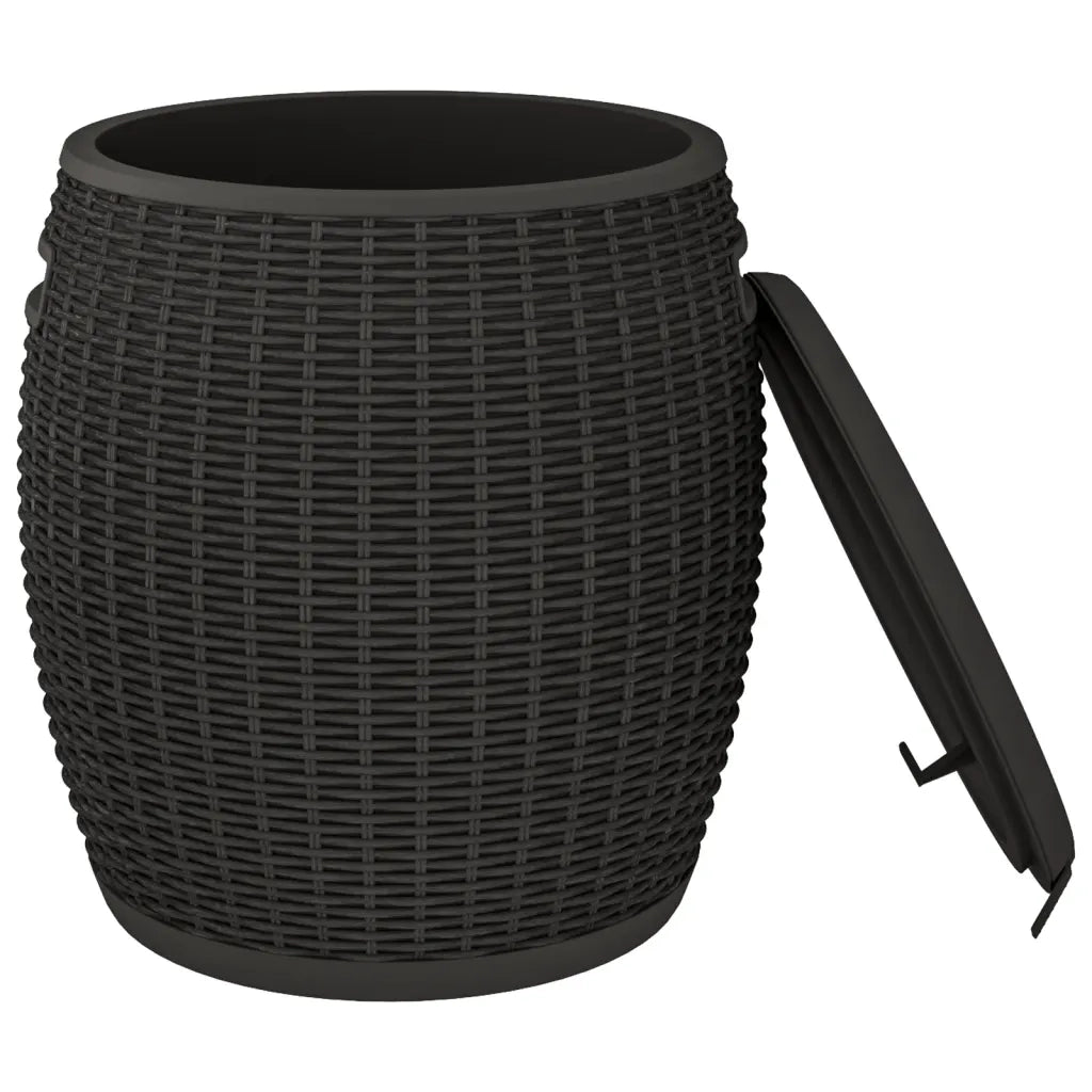 Contenitore da Giardino 4 in 1 Polipropilene Nero 364155
