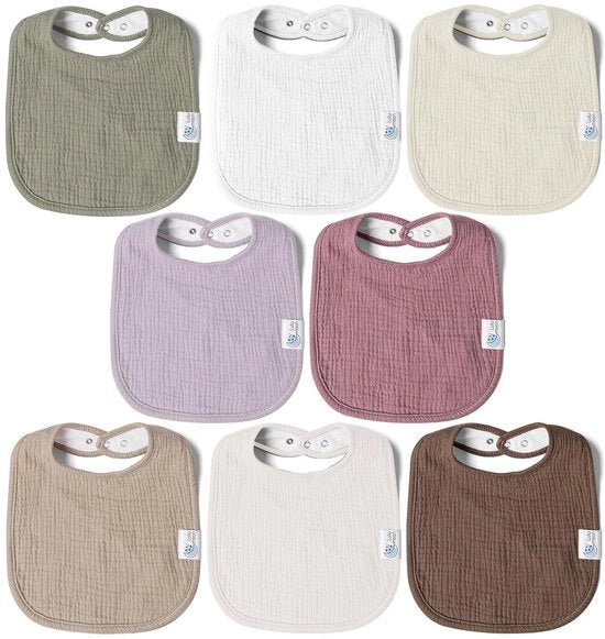 Bib muslina per bambini a forma di triangolo (B-Dusty Rose)