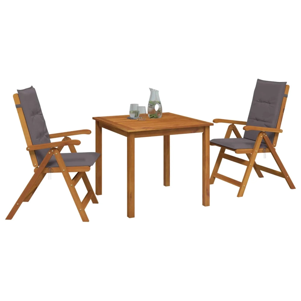 Set da pranzo da giardino 3 pezzi Naturale 3434591