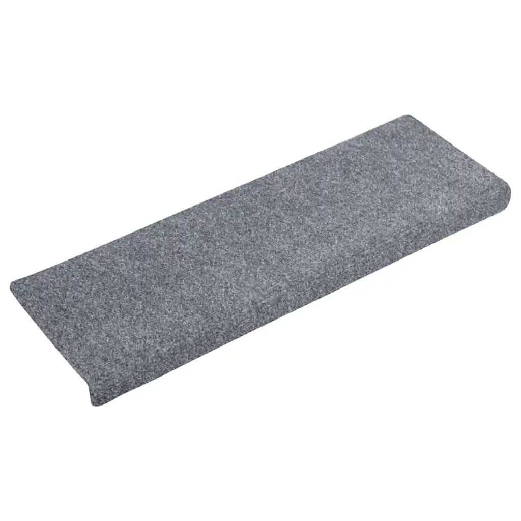 Tappetini per scale autoadesivi 30 pz 65x21x4 cm Grigio chiaro bordo rettangolare 3365694