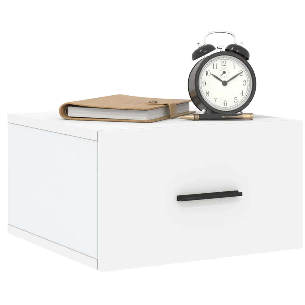 Comodino | Armadio da Notte | Mobiletto da notte a Muro Bianco 35x35x20 cm