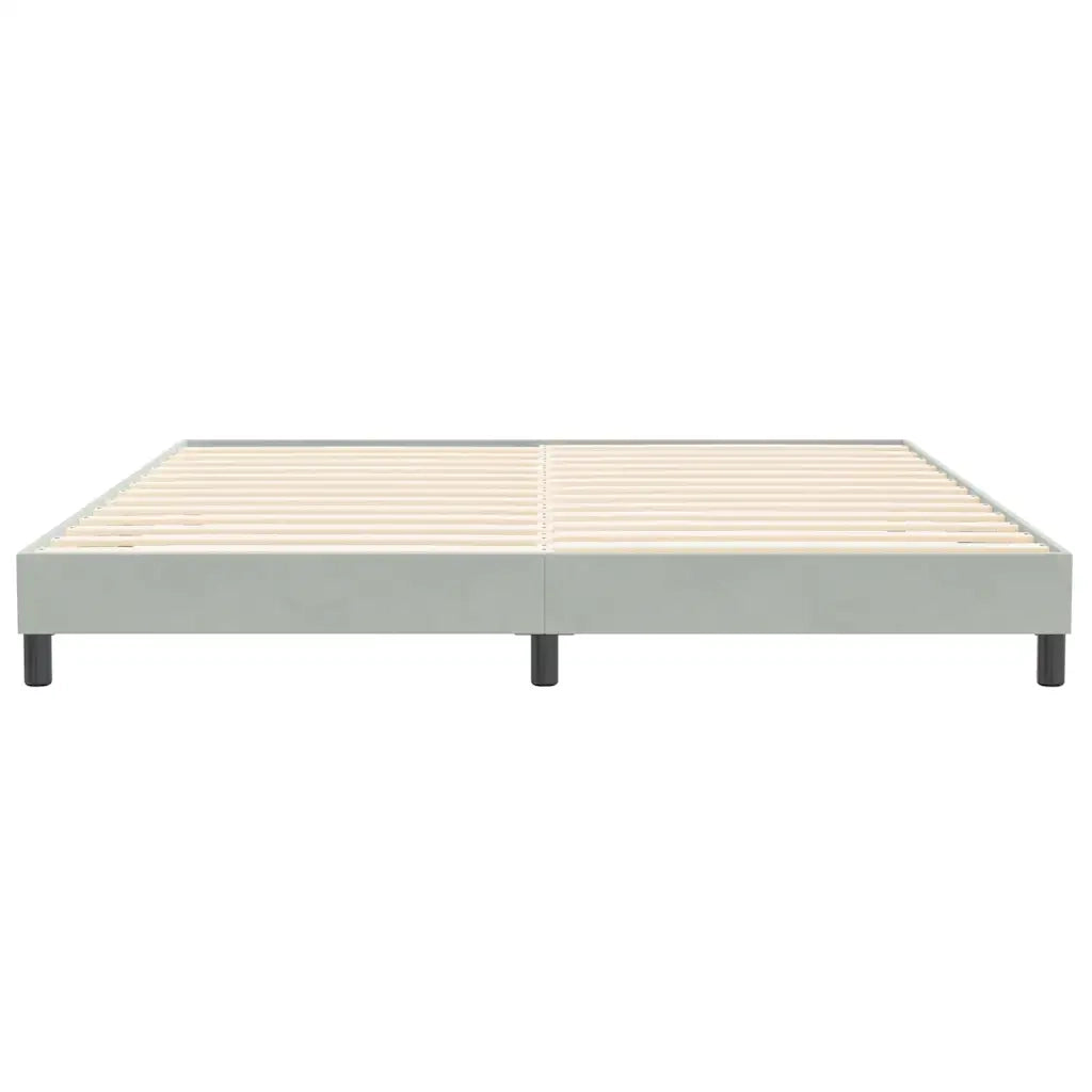Letto a Molle senza Materasso-Struttura Letto Grigio Chiaro 200x220cm Velluto