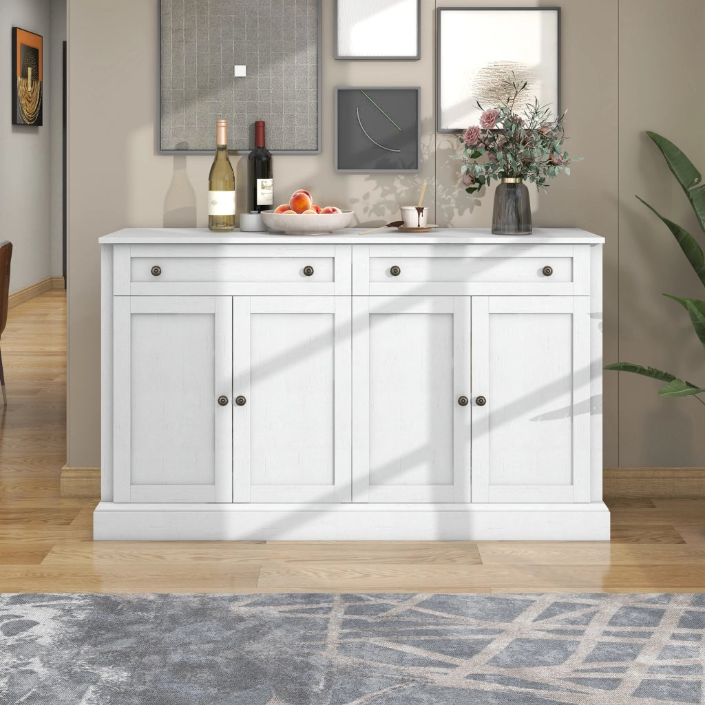 Sideboard moderno con 4 ante e 2 cassetti - Zephmum - 150x40x86 cm - Antikwei?