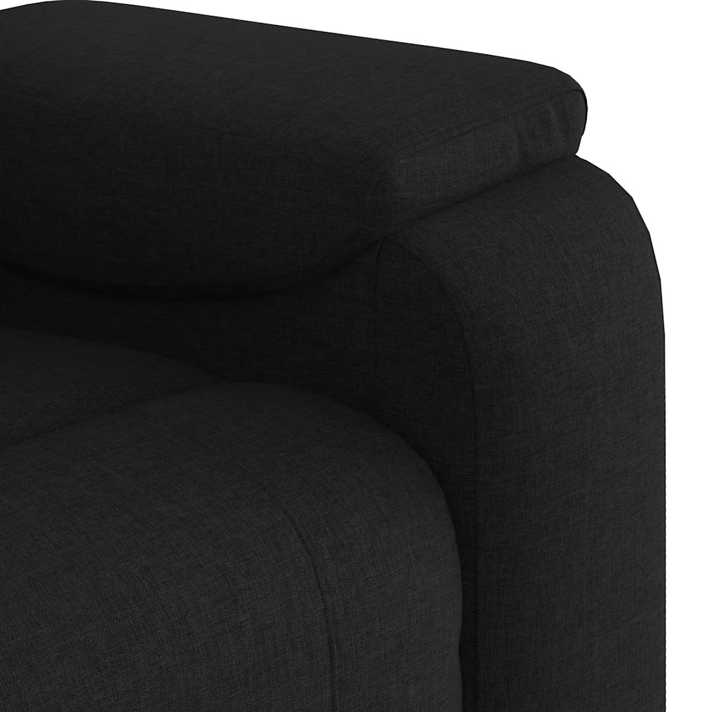 Poltrona Massaggiante | Sedia Relax Reclinabile Nera in Tessuto