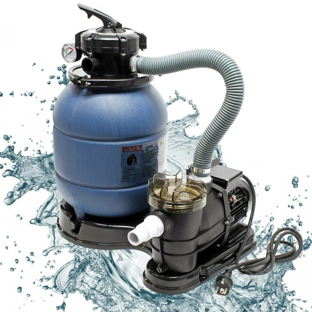 Sistema di filtrazione a sabbia pompa di filtrazione pompa per piscina 6000 litri all'ora 16_0002466