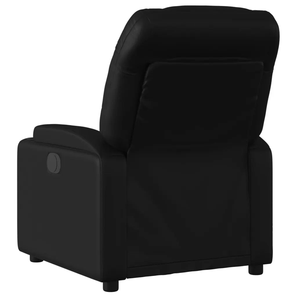 Poltrona reclinabile nera in similpelle 3205640