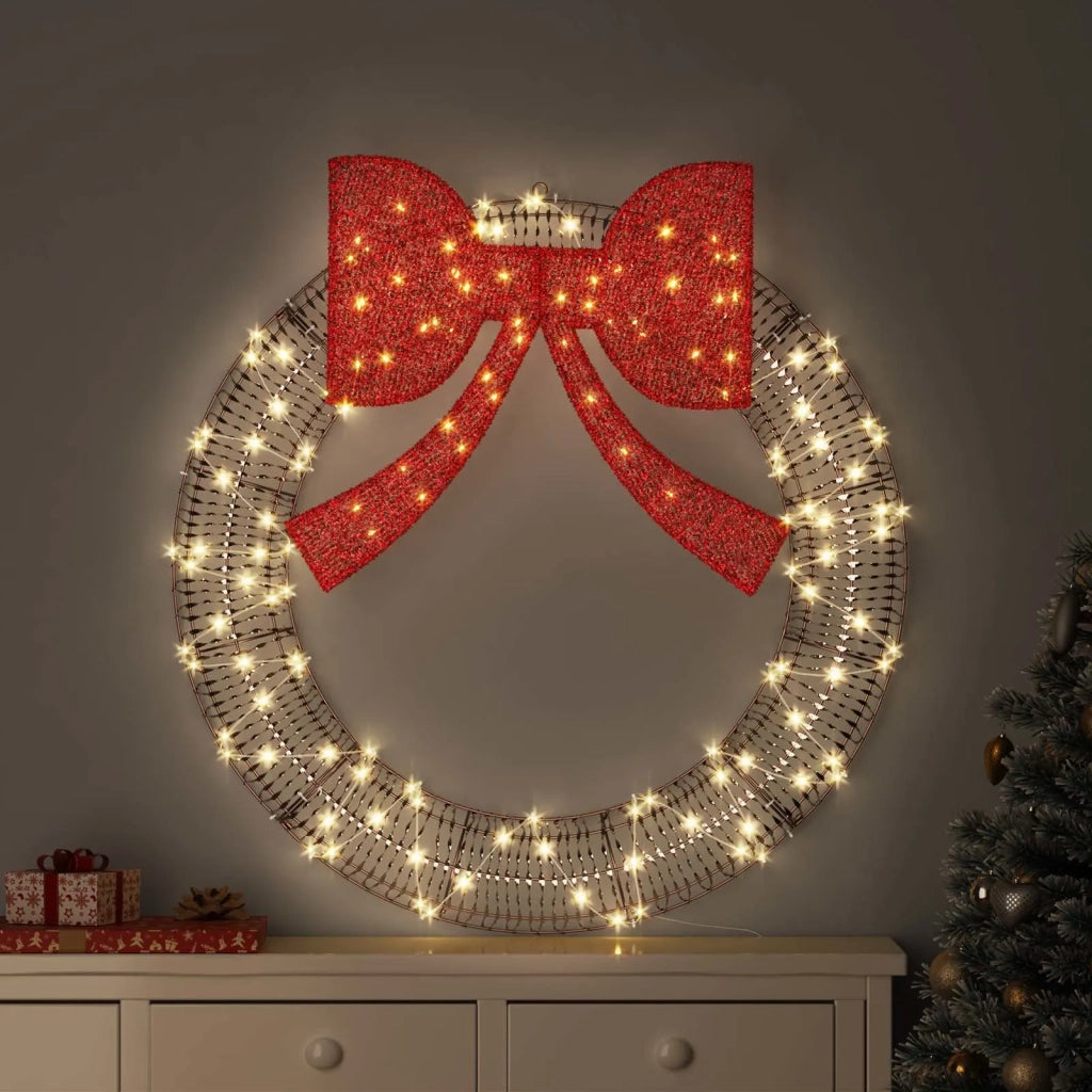 Ghirlanda con 80 LED Bianco caldo 91 x 91 x 9 cm PET 42019137
