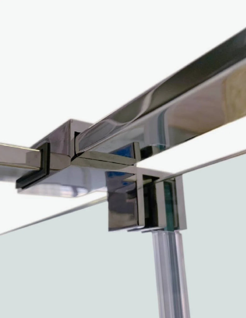 Box doccia CIRENE (KENNA) 1+1 con lato fisso laterale 100x90 cm Cromo Barra Perpendicolare
