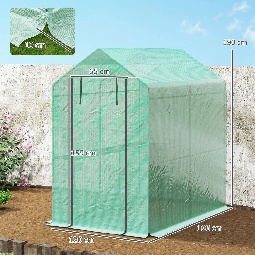 Serra da giardino 2 livelli ¨C Minimal ¨C 186x120x190cm verde