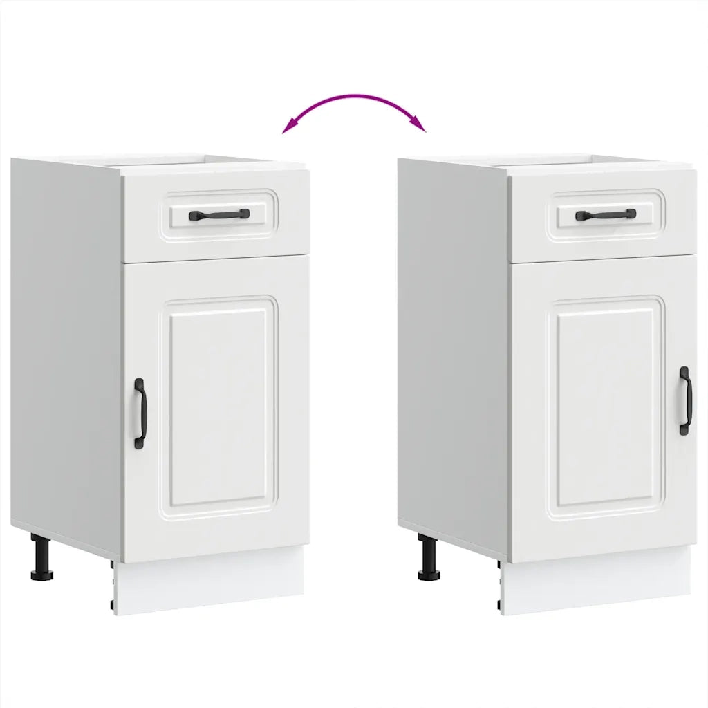 Mobile da cucina con vano contenitore 40 x 46 x 81,5 cm pratico moderno in legno composito bianco 02_0049890