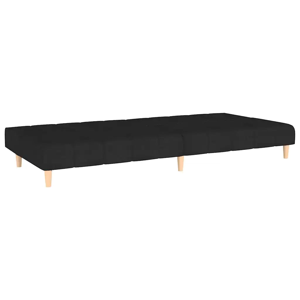 Divano Letto a 2 Posti-Sofa Letto 2 Posti-Daybed Nero in Tessuto 893127