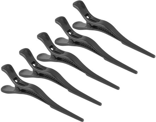 Set di 5 grande fermagli a capelli a forma di coccodrillo per parrucchieri
