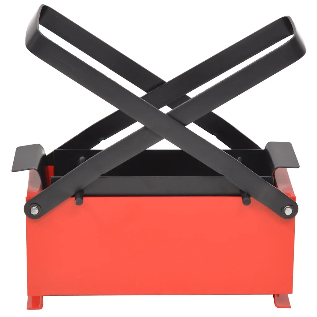 Compattatore di Carta in Acciaio 34x14x14 cm Nero e Rosso CFW8571240