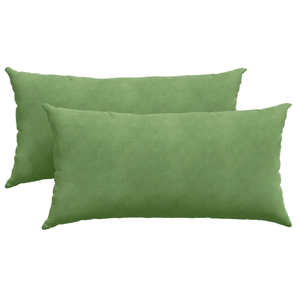 Cuscini da Divano 2 pz-Set di 2 Cuscini per Sofa Verde chiaro 80 x 40 cm