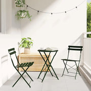 Sedia Pieghevole da Giardino 2 pcs Verde 42 x 46 x 82cm Metallo 42002955