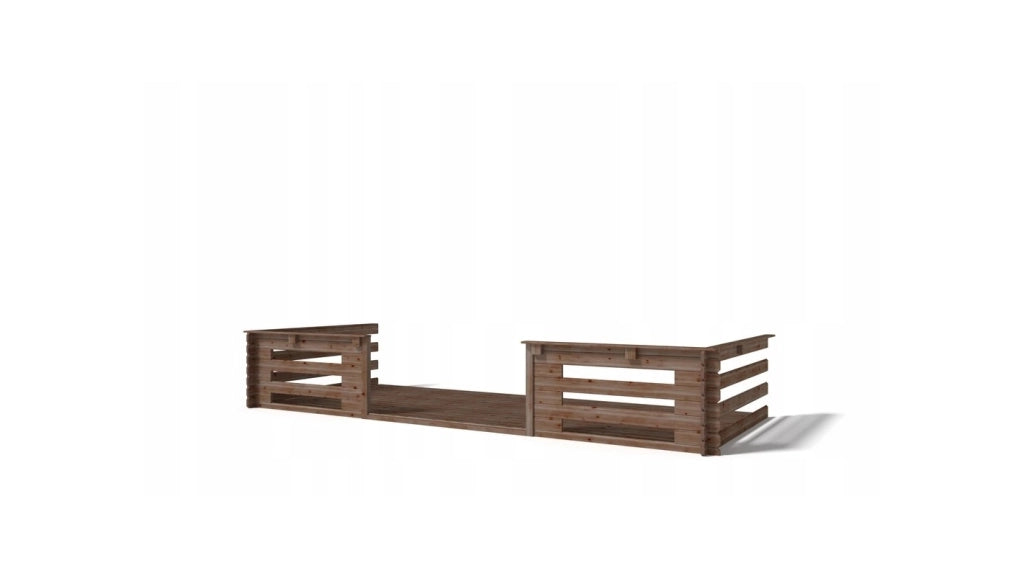 Veranda - 10m2 - 5m x 2m - impregnata - colore: marrone - DOM603 - ALTANKA