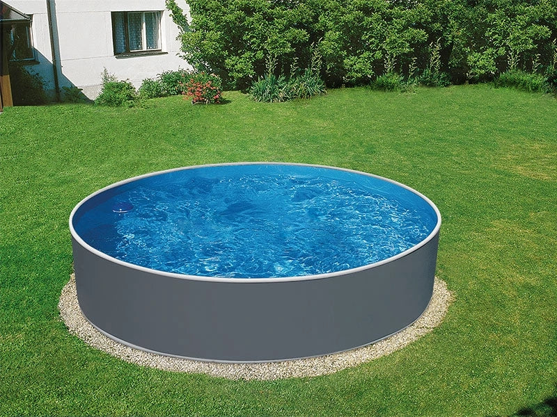 Azuro 5,5 x 3,7 x 1,2 m - GRAFITE/BIANCO, liner LAGOON spessore 0,5 mm - senza filtro, con fori fuori asse