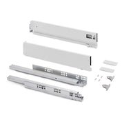 Cassetto esterno Vertex con regolazione 3D altezza 93mm, 40kg, profondità 350mm, Acciaio, Verniciato alluminio