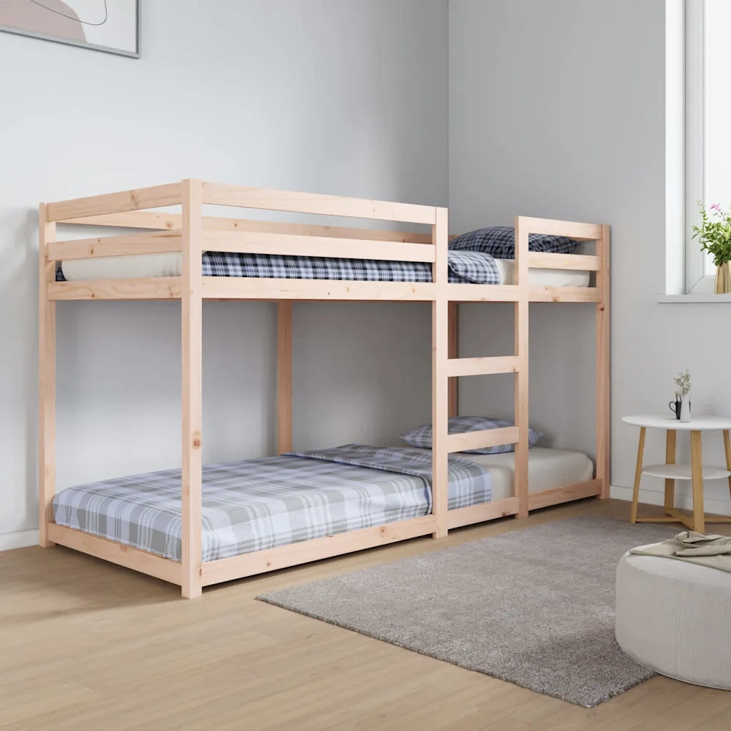Letto a Castello 80x200 cm in Legno Massello di Pino 821649